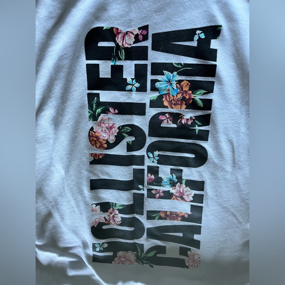 Hollister sweatshirt, white, flowers image size S - Picture 7 of 7